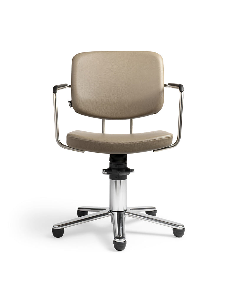 Gogo - Fauteuil de coupe beige avec base étoile chromée