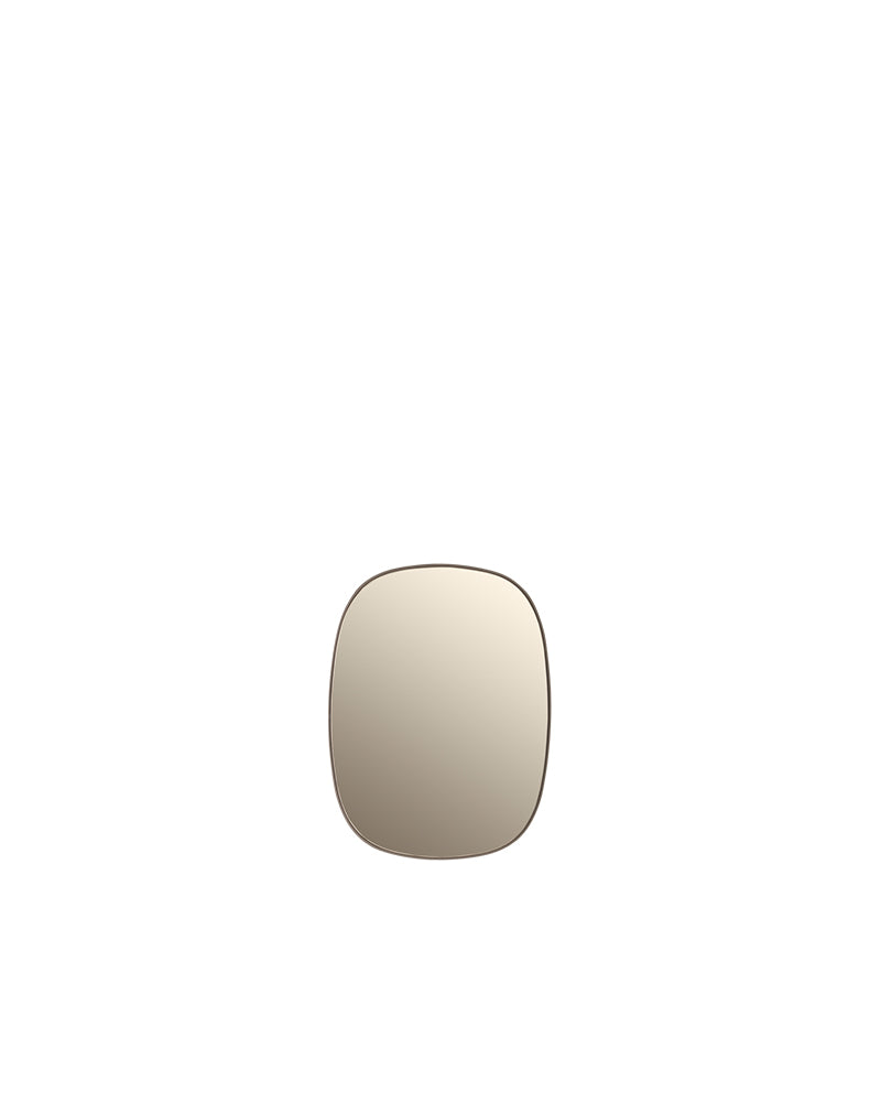 Framed klein - Taupe wandspiegel - Taupe glas