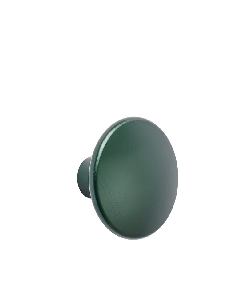 Dots - Patère en métal vert foncé - ø5