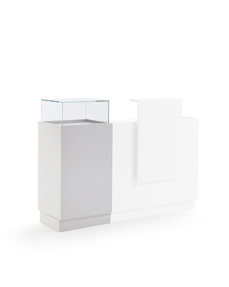 Light - Module d'affichage blanc pour comptoir d'accueil