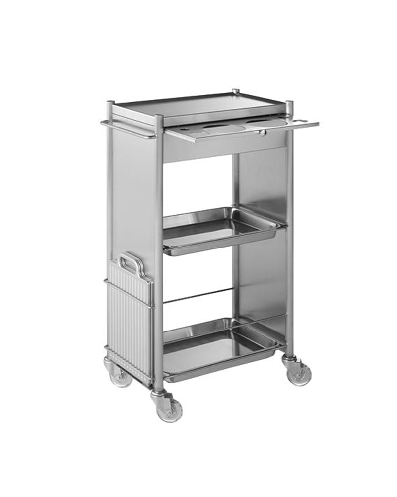 D-Galley - Chariot de coiffure en aluminium - Avec tiroir