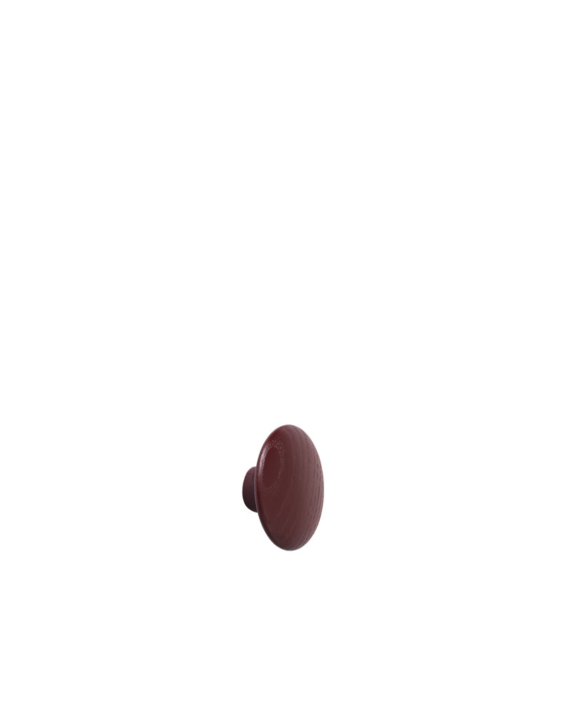 Dots - Patère en chêne rouge foncé - ø6,5