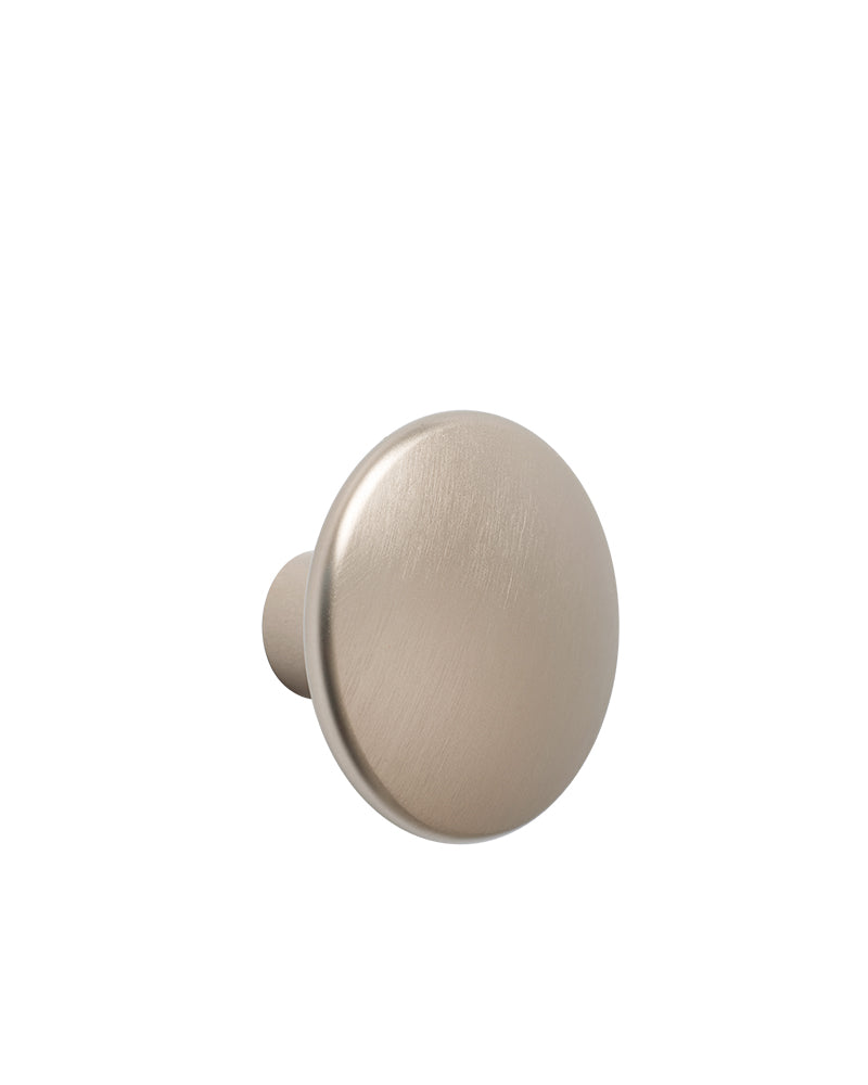 Dots - Patère en métal taupe - ø5