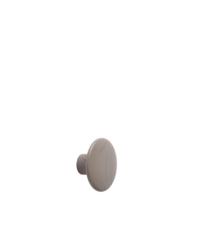 Dots - Patère en chêne taupe - ø9