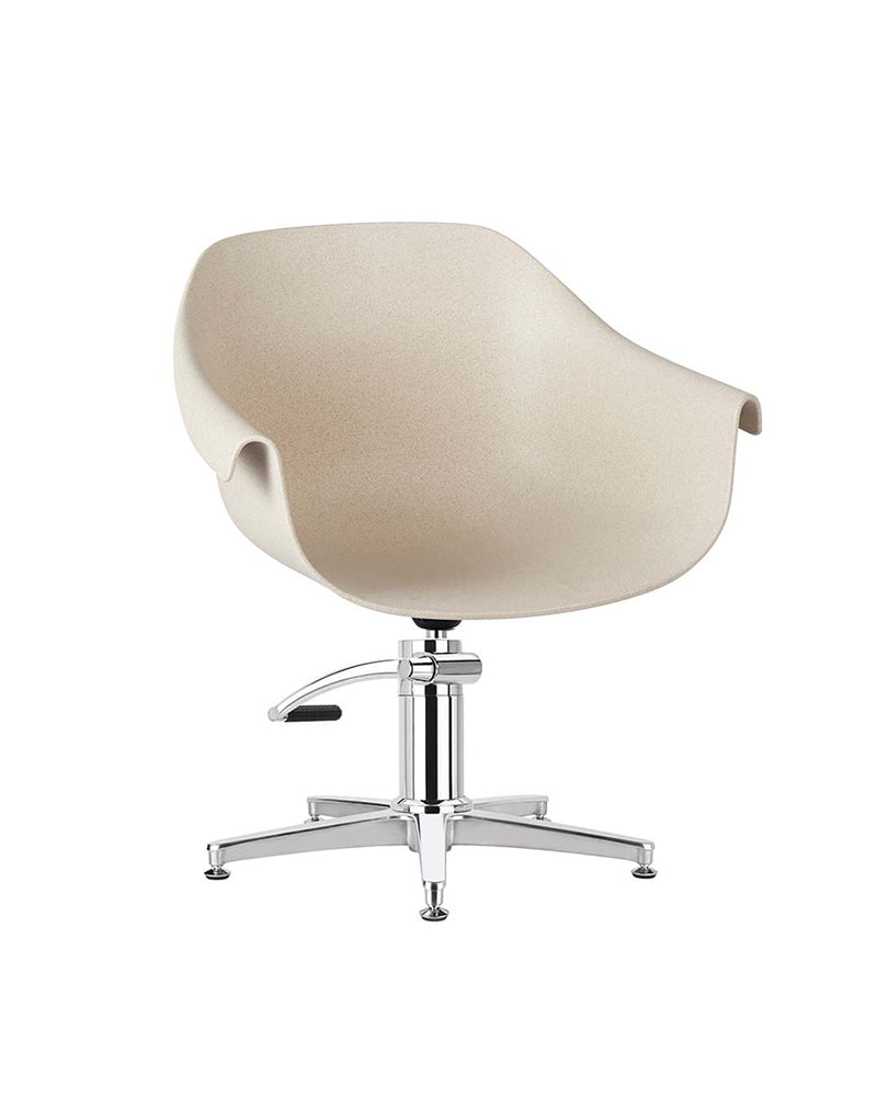 Eco - Beiger friseurstuhl - Chrom kreuzfuß