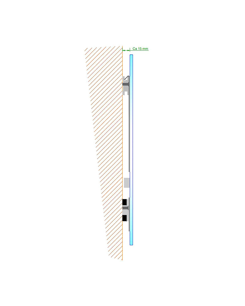 Supporto specchio nascosto - Supporto specchio regolabile con magneti
