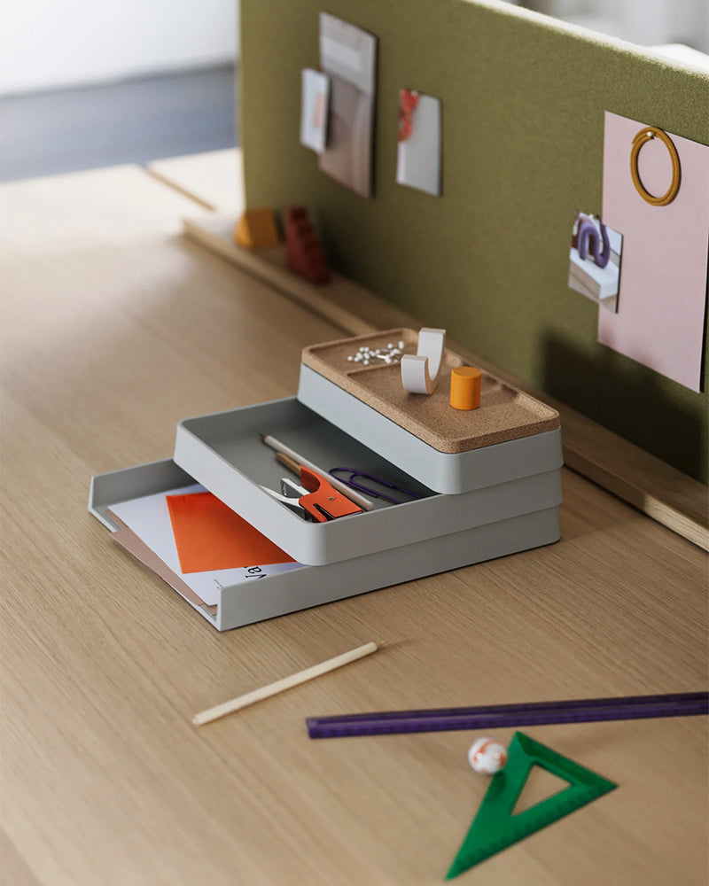 Arrange - Plateau gris pour bureau