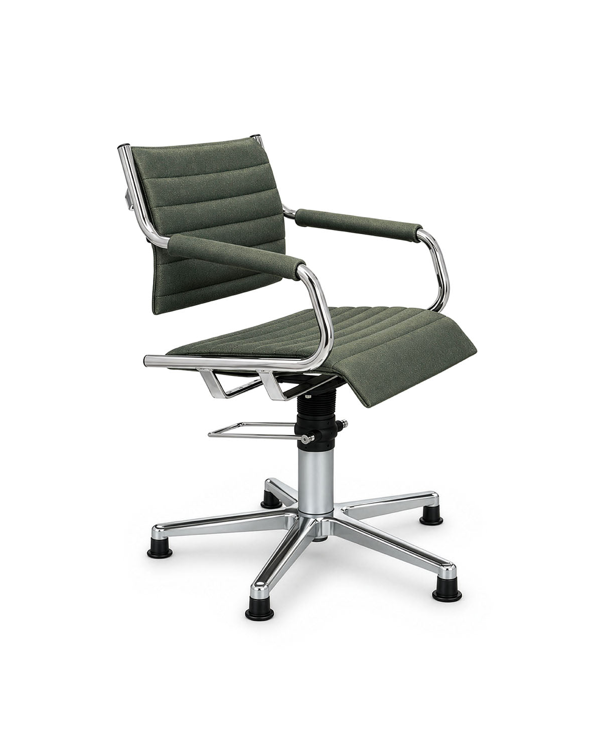 Greiner 59 SuperTex - fauteuil de coupe vert foncé avec base étoile chromée