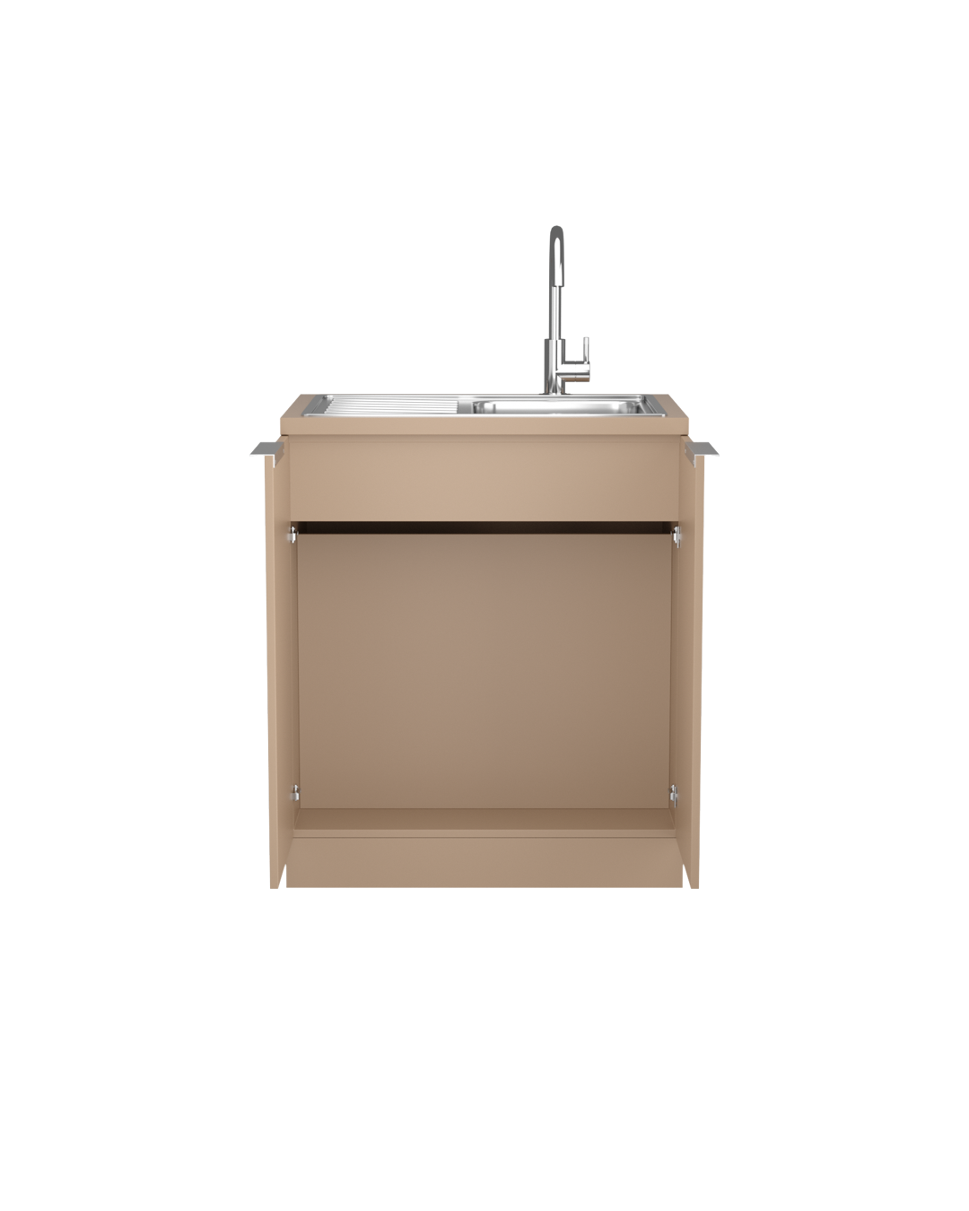 Colorbar Waschtisch - Beiger Waschschrank - Chrom Waschbecken