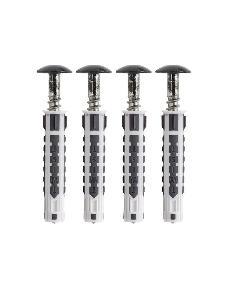 Vis noires + chevilles 4 pcs.