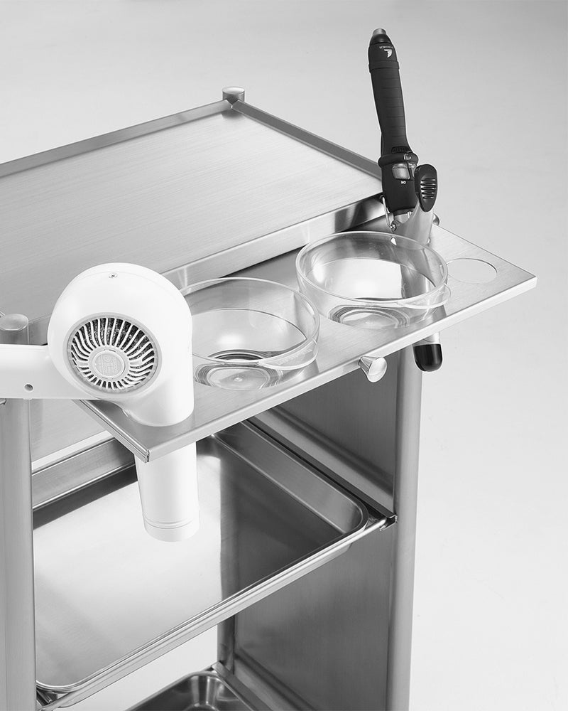 D-Galley - Chariot de coiffure en aluminium - Sans tiroir