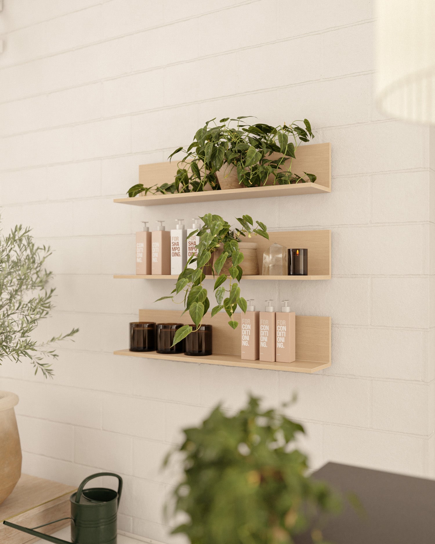 Présentoir Oak - étagère de 98 cm à motif chêne